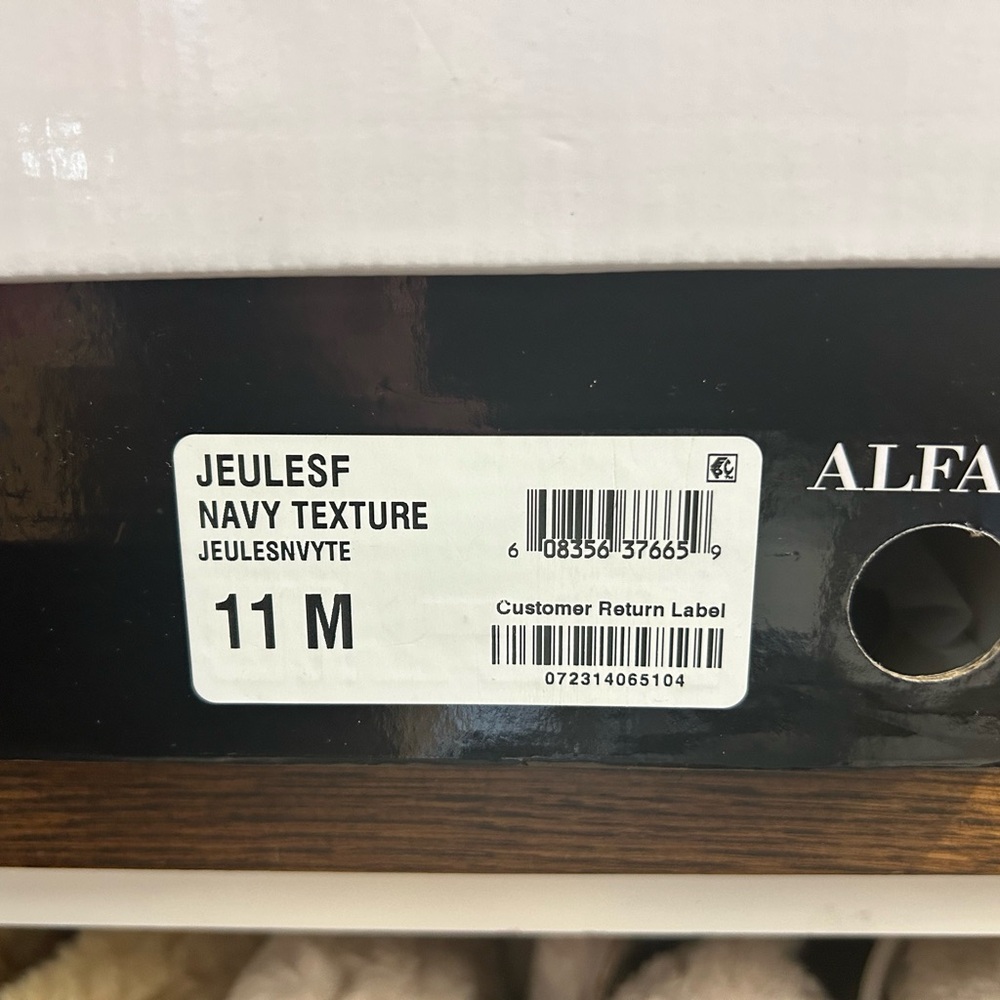 Jeulesf Navy Texture Shoes